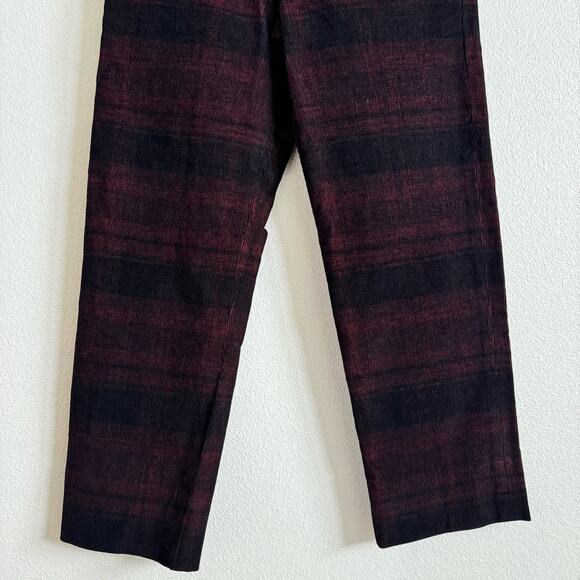 AG The Elvie Black and Red Plaid High Rise Crop Trouser Pants Women's 27 NWT - Picture 3 of 10